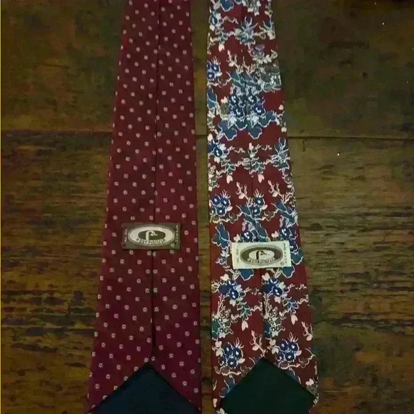Set Of Bert Pulitzer Hand Printed All Silk Ties - Picture 2 of 4